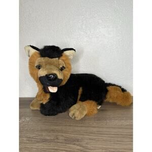 Tb Trading Collector’s Choice Plush German Shepherd Laying Down Brown Black Dog